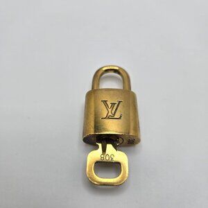 Louis Vuitton PadLock 1 Set Lock & Key Brass Gold colour #308